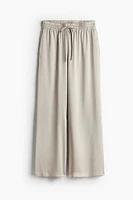 Wide-cut Pull-on Pants