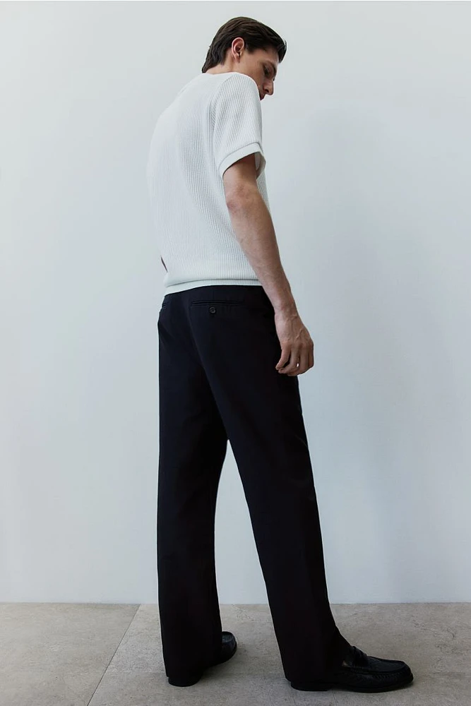 Regular Fit Flared Linen-blend Pants