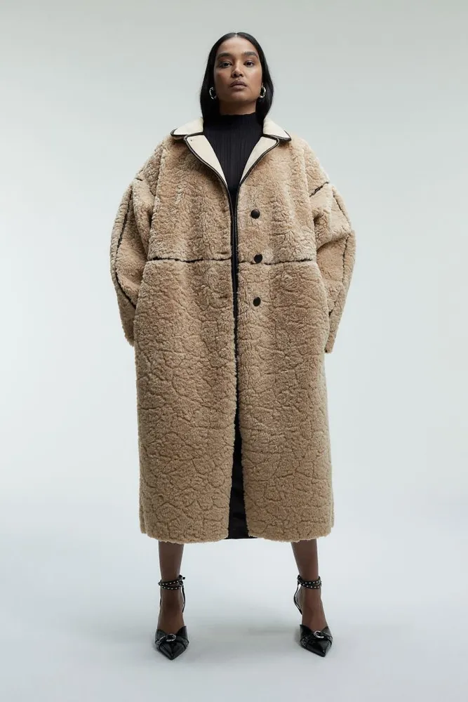 H&M Teddy Fleece Coat
