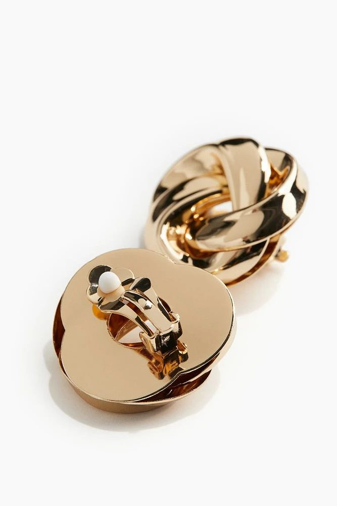 Knot-look Clip Earrings