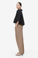 Linen-blend Tapered Pants