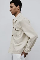 Slim Fit Linen-blend Jacket