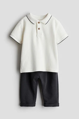 2-piece Polo Shirt and Pants Set