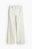 Flared Creased Twill Pants
