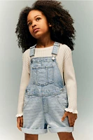 Denim Overall Shorts