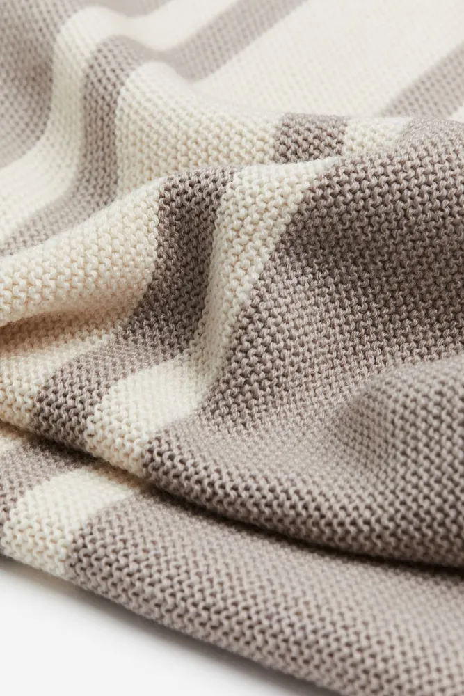 Purl-knit Wool Blanket