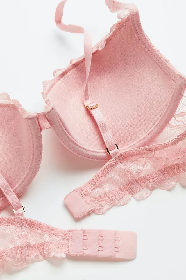 H & M hot pink bra  Hot pink bra, Bra, Hot pink