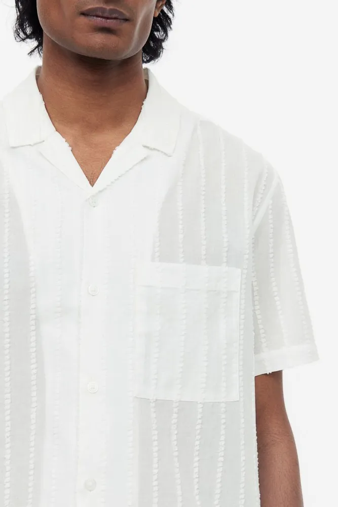 Regular Fit Textured-weave Resort Shirt