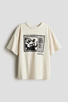 Oversized T-shirt with Printed Motif