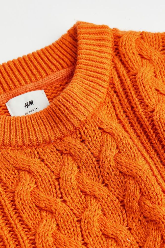 Relaxed Fit Cable-knit Sweater