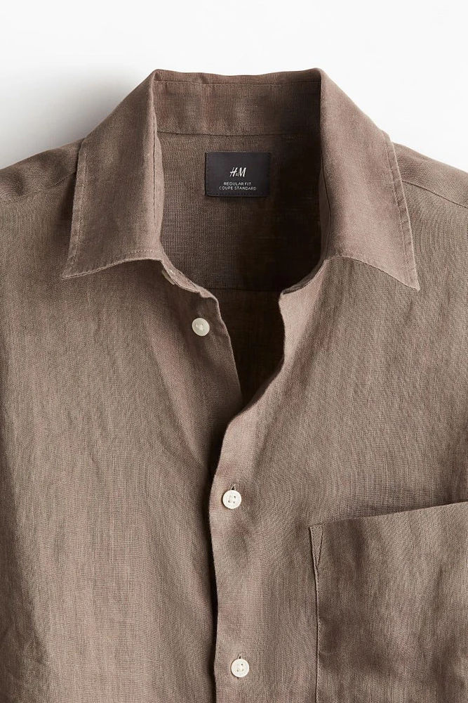 Regular Fit Linen Shirt