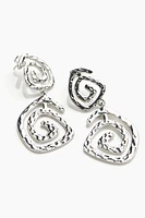 Swirl-shaped Pendant Earrings