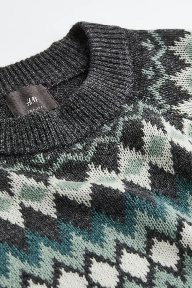 Relaxed Fit Jacquard-knit Sweater