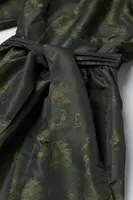Patterned Wrap-front Dress
