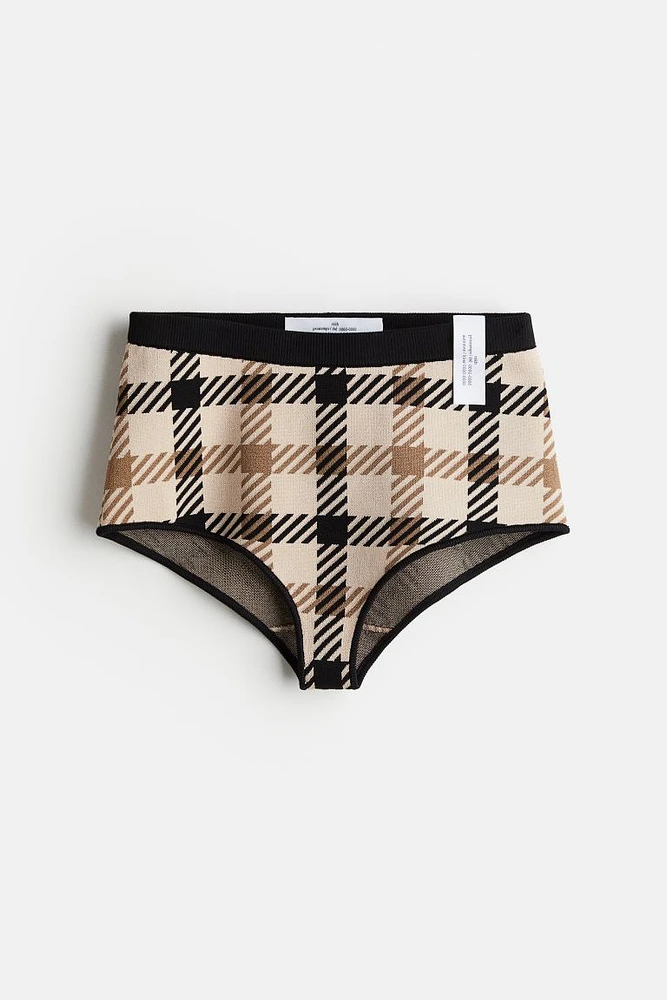 Jacquard-knit Mini Shorts