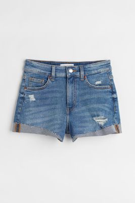 4 Low Rise Stride Denim Shorts