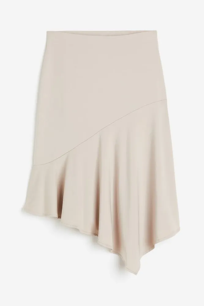 Asymmetric Jersey Skirt