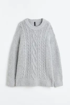Oversized Cable-knit Sweater