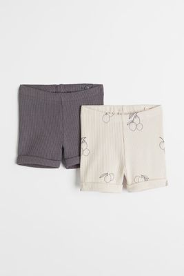 2-pack Ribbed Shorts