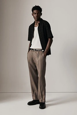 Relaxed Fit Linen Suit Pants