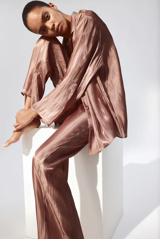 Satin Pajama Shirt and Pants