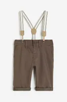 Twill Pants with Suspenders