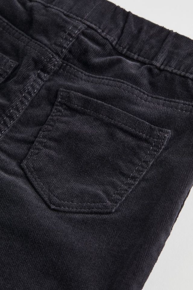 H&M+ Corduroy Pants - Black - Ladies