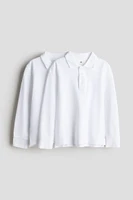 2-pack Long-sleeved Polo Shirts