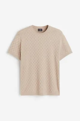 Regular Fit Pattern-knit T-shirt