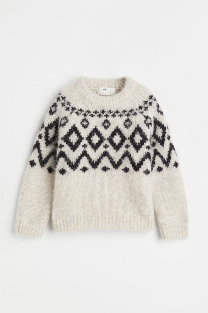 Jacquard-knit Wool-blend Sweater