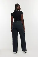 Curvy Fit Straight High Cargo Jeans