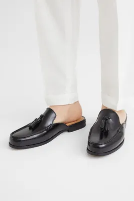 Mule Loafers with Tassels