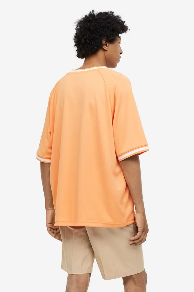Oversized Fit Long-sleeved mesh top - Black/Harlem - Men