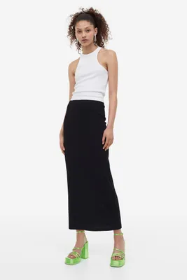 Ribbed Pencil Skirt