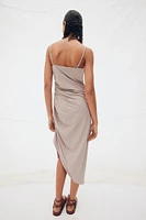 Draped Asymmetric Dress
