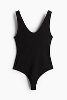 Ribbed Thong Bodysuit