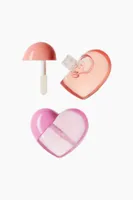 2-pack Heart-shaped Lip Glosses