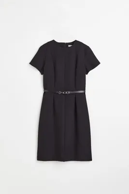 Tailored-look Belted Dress