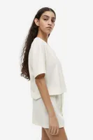 Haut et short de pyjama gaufrés