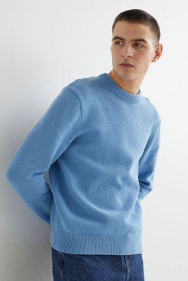 Relaxed Fit Fine-knit Cotton Sweater