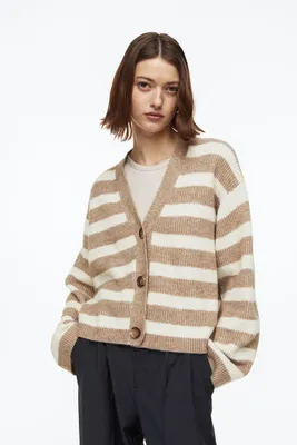 Gilet oversize en maille côtelée