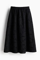 Skirt with Eyelet Embroidery
