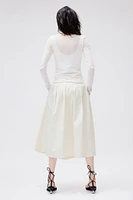 Pleated A-line Skirt