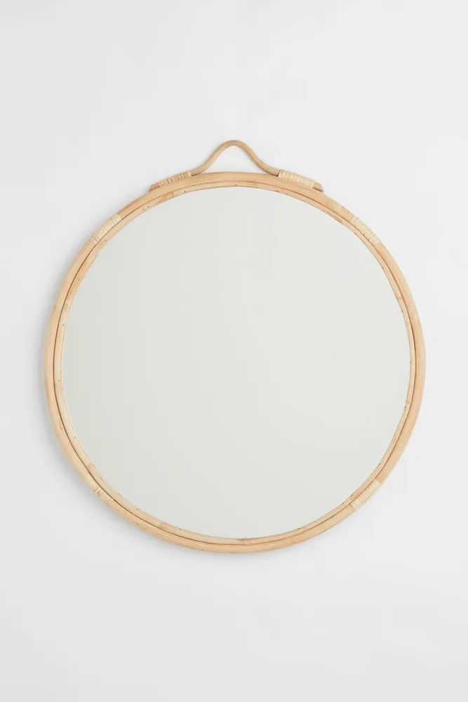 Large Rattan-framed Mirror