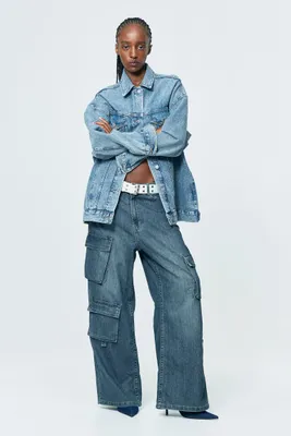 Wide High Cargo Jeans