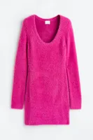 Fluffy-knit Bodycon Dress