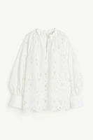 Blouse with Eyelet Embroidery