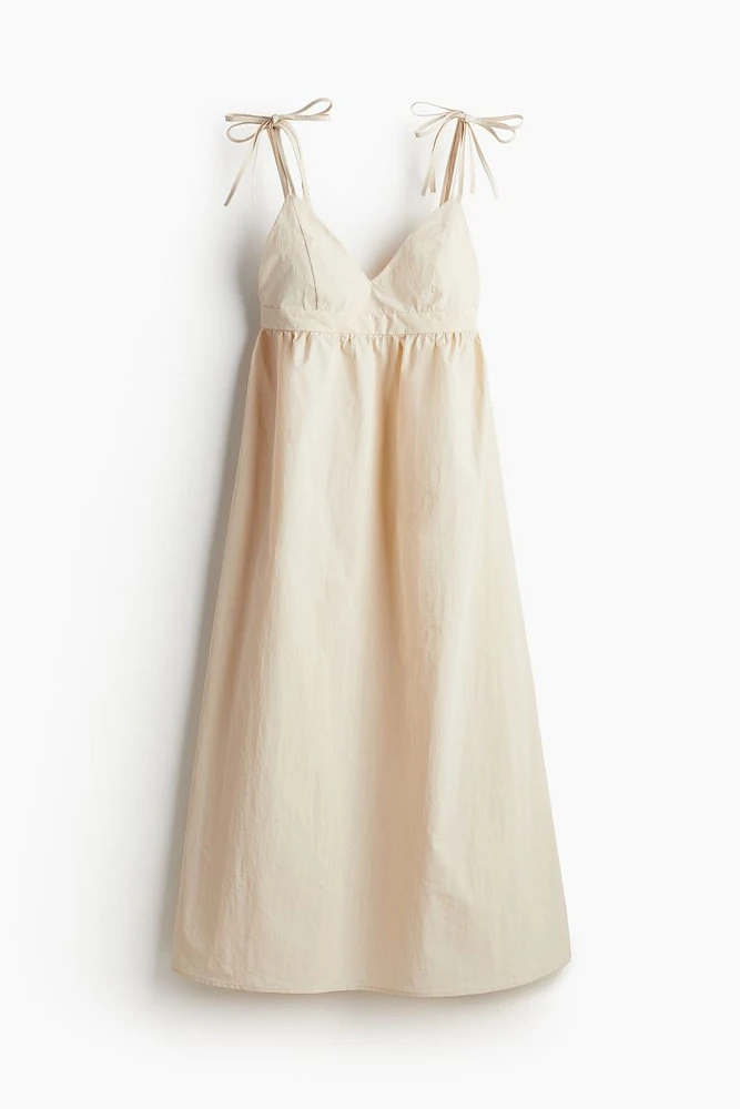 Nylon Dress with Tie-top Shoulder Straps