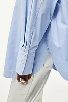 Oversized Band Collar Shirt