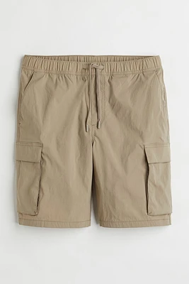 Regular Fit Nylon Cargo Shorts